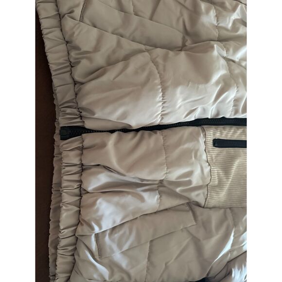 Garage Tan with Black Zipper Cropped Winter Coat Size S - Picture 2 of 9